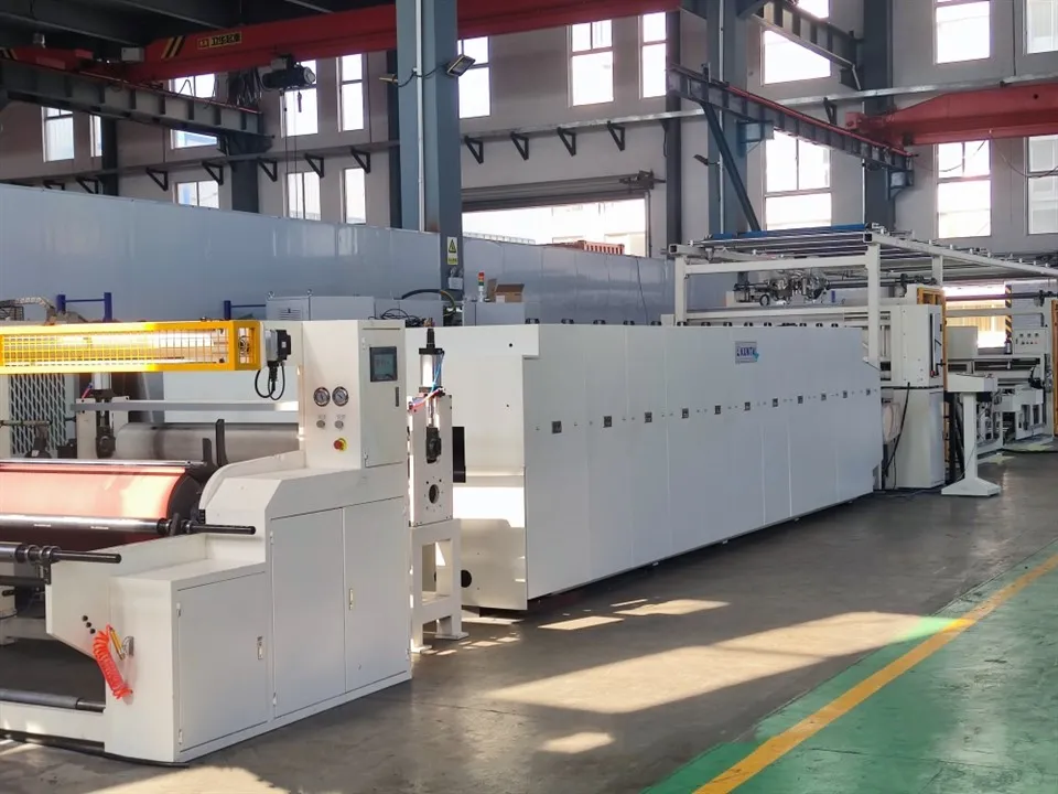 Máquina de estratificação do leito dobro da imprensa da correia para o filme quente do derretimento